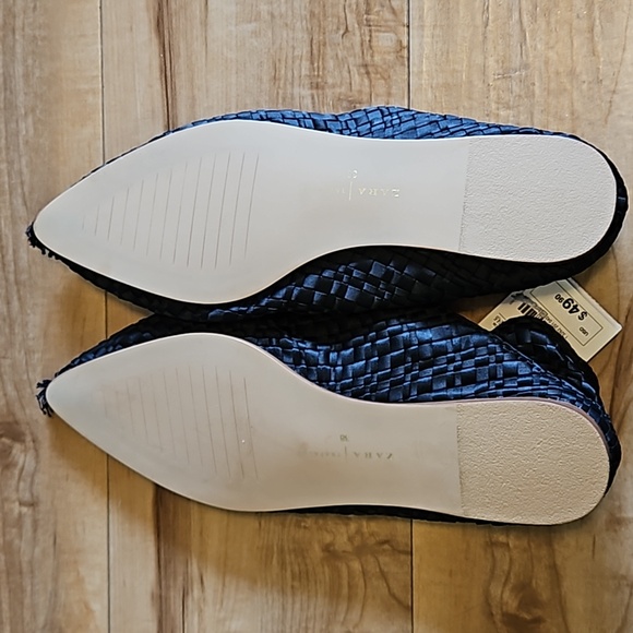 Brand New Zara Women Pointed Toe Black Loafer, size 38/ 7.5 - Picture 4 of 6